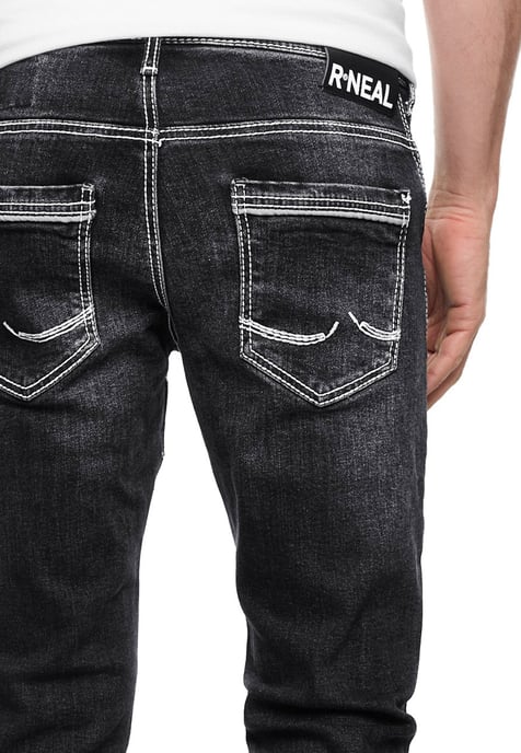Jeans Hose "NISHO" Straight-Fit Biker Cotton-Stretch - Image 6