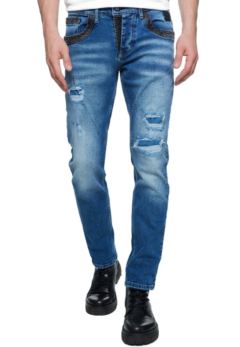 Jeans Hose "YOKOTE" Straight Fit Stone-Washed - Image 4