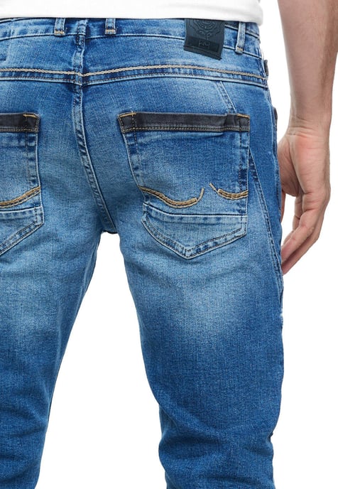 Jeans Hose "YOKOTE" Straight Fit Stone-Washed - Image 6