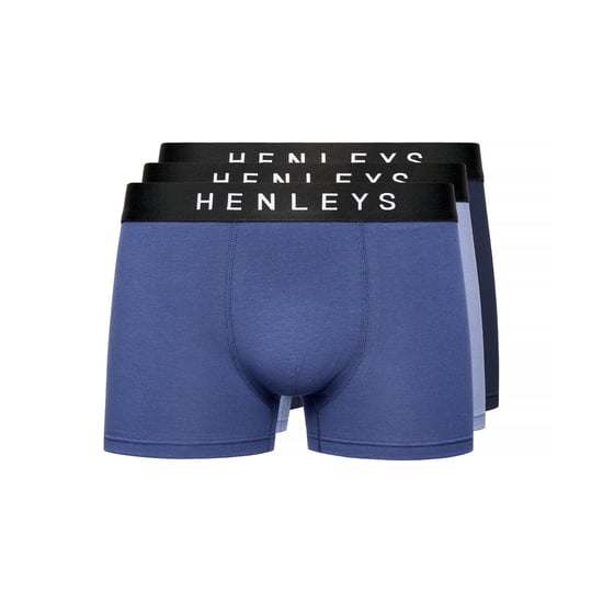 Henleys - "Inky" Boxershorts für Herren(3er-Pack) (Blau) - Image 3