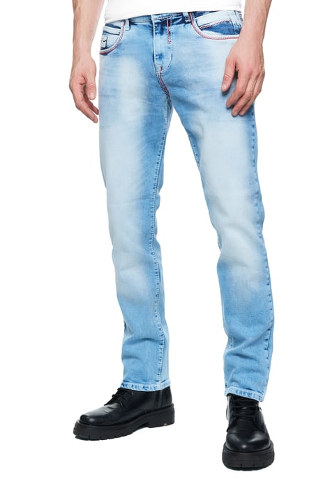 Jeans Hose "TOYAMA" Regular Fit mit Kontrast Naht - Image 4