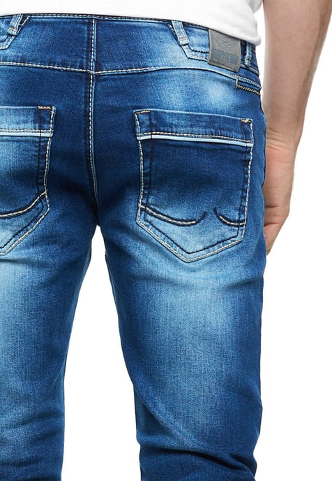 Jeans Hose "TOYAMA" Regular Fit mit Kontrast Naht - Image 6