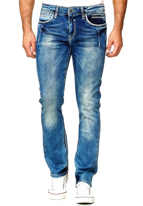 Jeans Hose "NEW YORK" Blue Used Regular Fit - Image 3