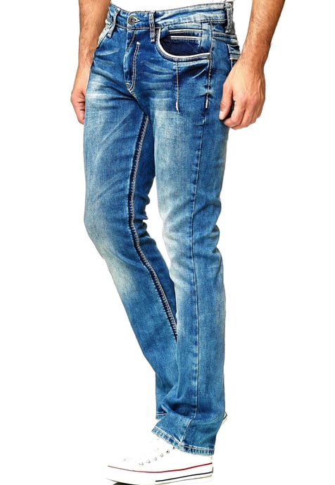 Jeans Hose "NEW YORK" Blue Used Regular Fit - Image 4