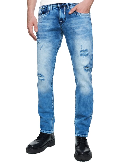 Jeans Hose "ODAR" Destroyed Regular Fit Stretch - Image 4
