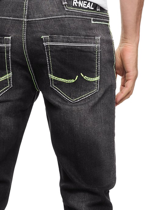 Jeans Hose "TOYAMA" Regular Fit mit Kontrast Naht - Image 6