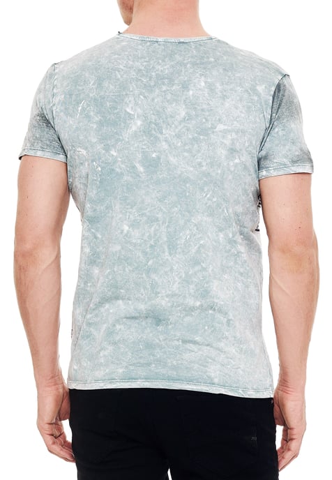 Acid Washed T-Shirt mit Prints - Image 5