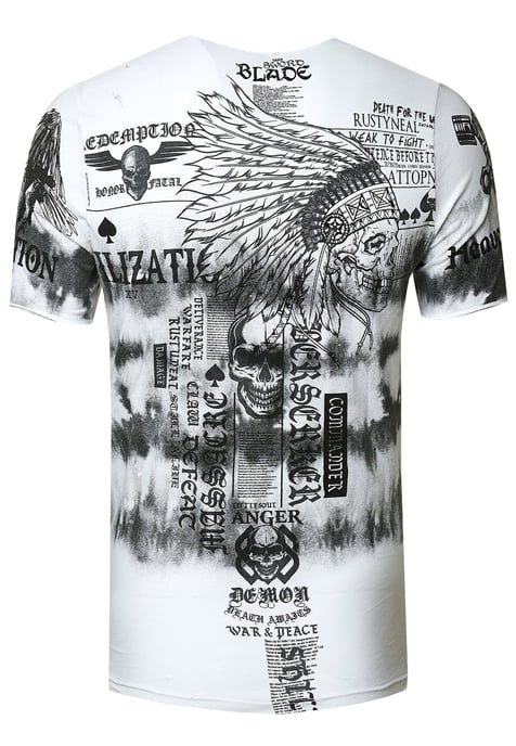 Color Tie Dye Batik T-Shirt mit Front-Print - Image 2