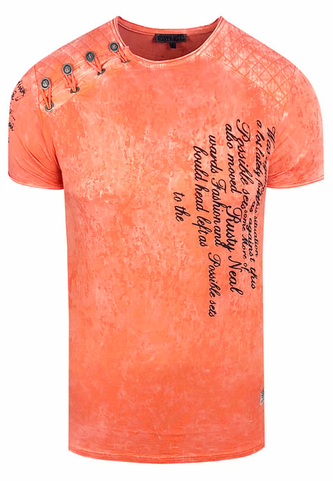 Acid Washed T-Shirt mit Prints - Image 1