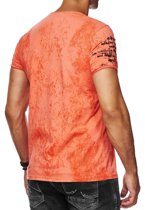 Acid Washed T-Shirt mit Prints - Image 5