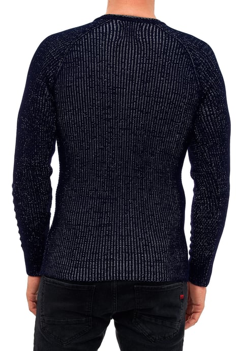 Grobstrick Slim Fit V-Neck-Pullover - Image 4