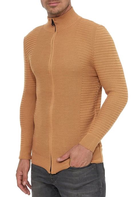 Feinstrick im Biker-Stile Slim Fit Strick-Jacke - Image 4