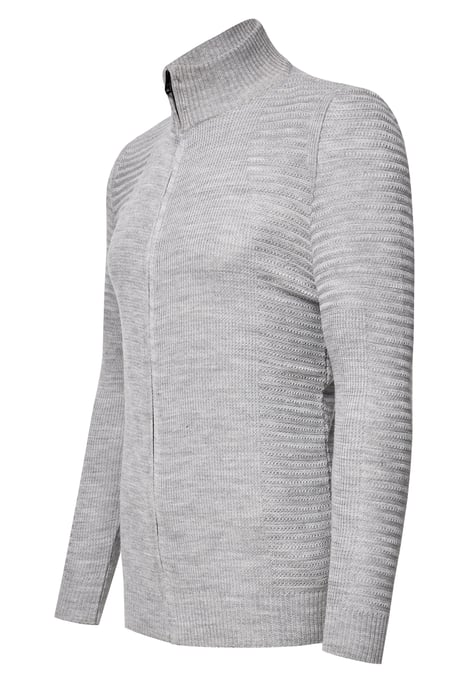 Feinstrick im Biker-Stile Slim Fit Strick-Jacke - Image 2