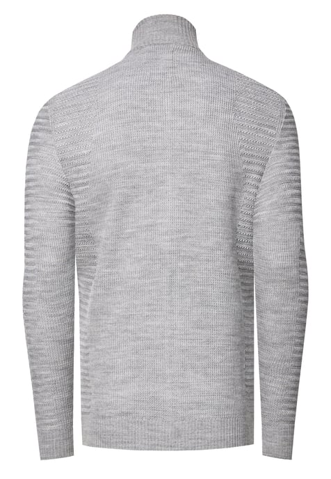 Feinstrick im Biker-Stile Slim Fit Strick-Jacke - Image 3