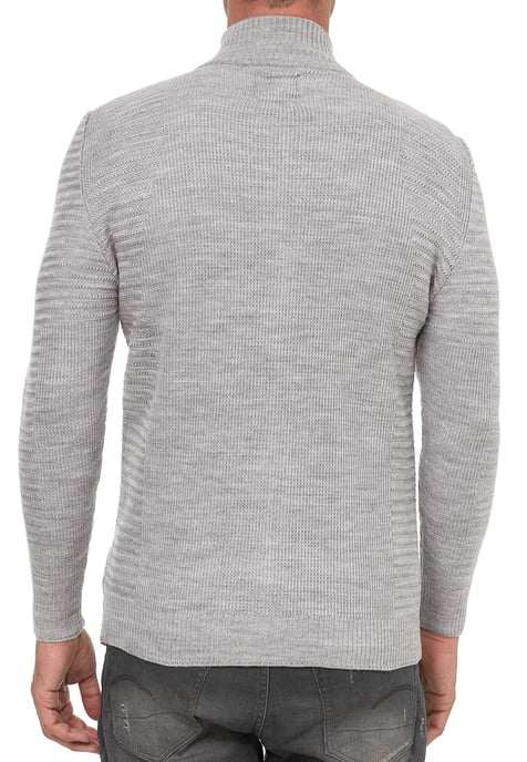 Feinstrick im Biker-Stile Slim Fit Strick-Jacke - Image 5