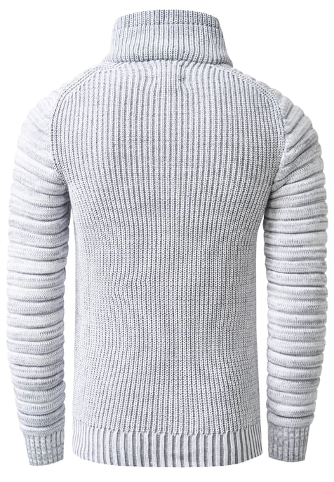 Biker Grobstrick Stehkragen-Pullover - Image 3