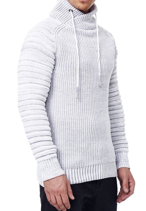 Biker Grobstrick Stehkragen-Pullover - Image 4