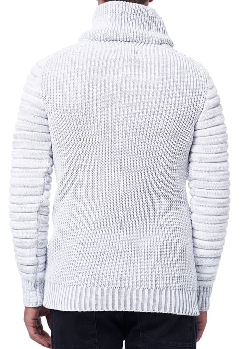 Biker Grobstrick Stehkragen-Pullover - Image 5