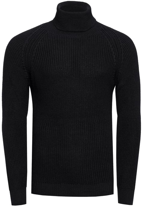 Grobstrick Slim Fit Rollkragen-Pullover - Image 1