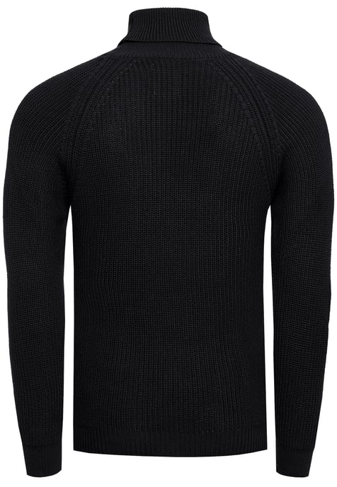 Grobstrick Slim Fit Rollkragen-Pullover - Image 2