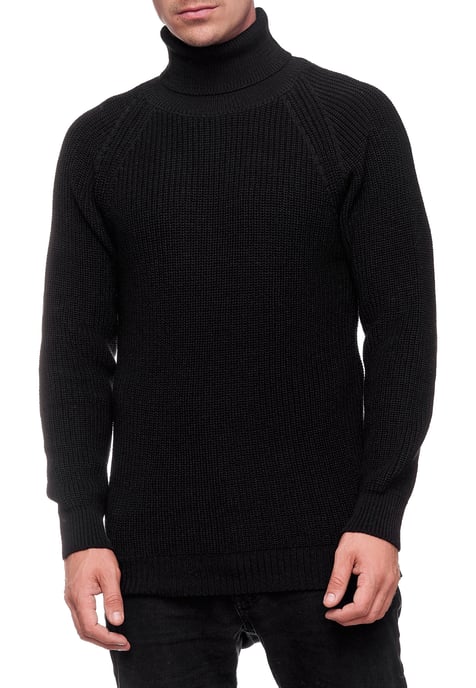 Grobstrick Slim Fit Rollkragen-Pullover - Image 3
