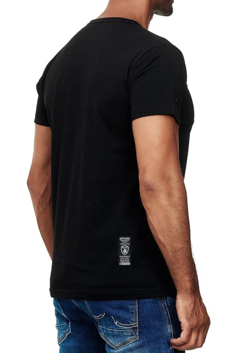 Oil-Washed T-Shirt mit Knopfleiste - Image 5