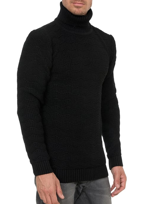 Schwerer Grobstrick Rollkragen-Pullover - Image 4
