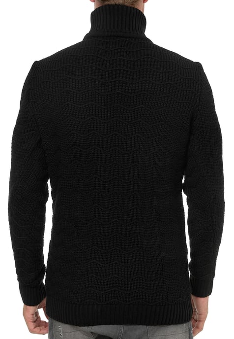 Schwerer Grobstrick Rollkragen-Pullover - Image 5