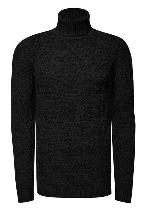 Melierter Grobstrick Rollkragen-Pullover - Image 1