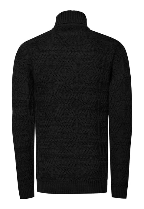 Melierter Grobstrick Rollkragen-Pullover - Image 3