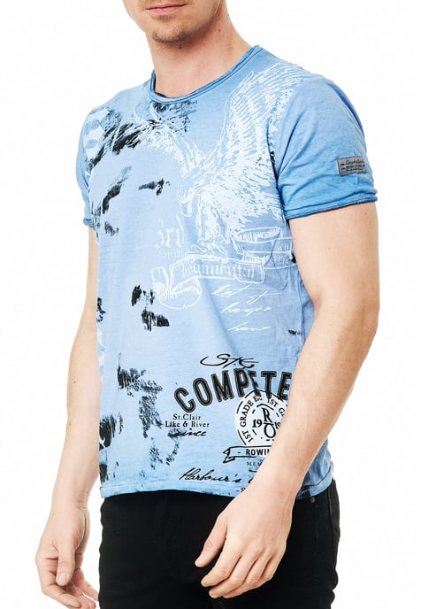 T-Shirt Verwaschen American Eagle Print - Image 4