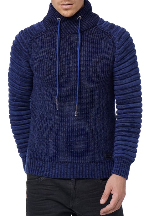 Biker Grobstrick Stehkragen-Pullover - Image 4