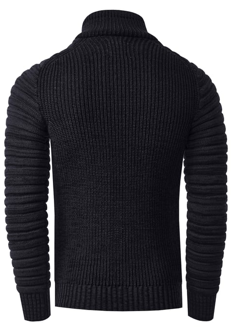 Biker Grobstrick Stehkragen-Pullover - Image 3
