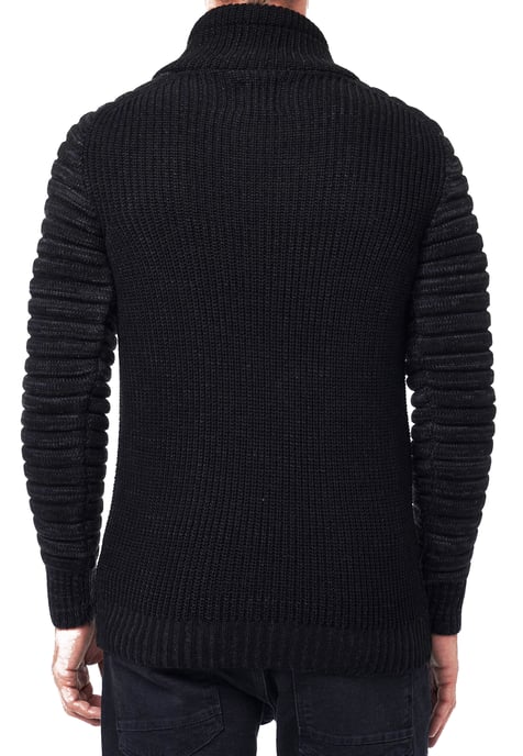 Biker Grobstrick Stehkragen-Pullover - Image 5