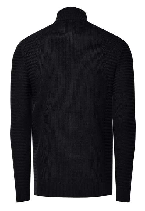 Feinstrick im Biker-Stile Slim Fit Strick-Jacke - Image 3