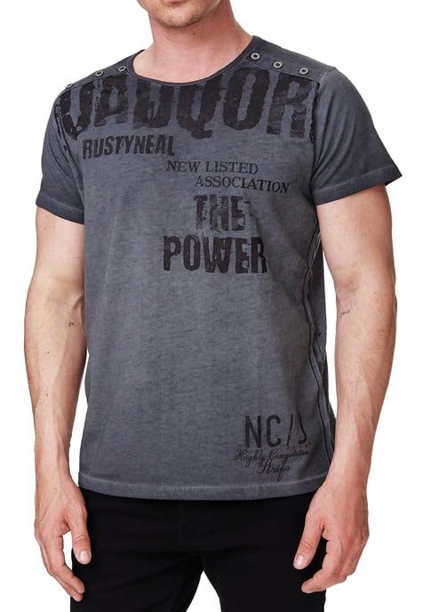 Verwaschenes T-Shirt mit Doppelter Knopfleiste - Image 4