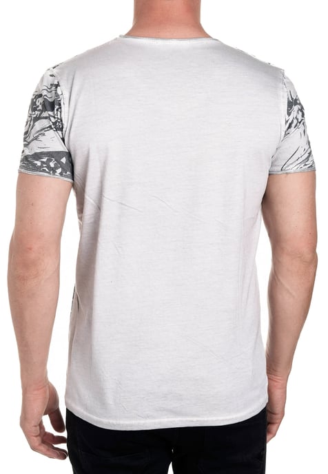 V-Neck T-Shirt im Strass-Stein-Design - Image 4