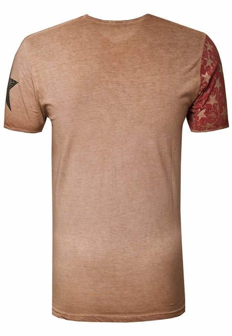 USA T-Shirt Stars and Stripes V-Neck im Used-Look - Image 2