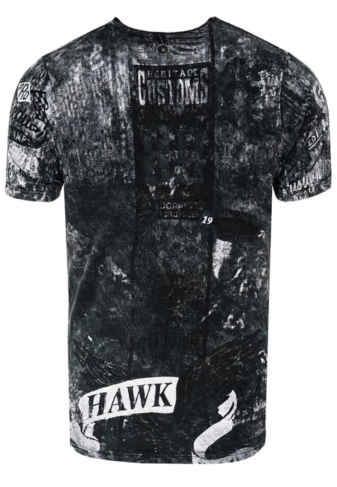 Washed Biker T-Shirt mit Front & Back Prints - Image 2