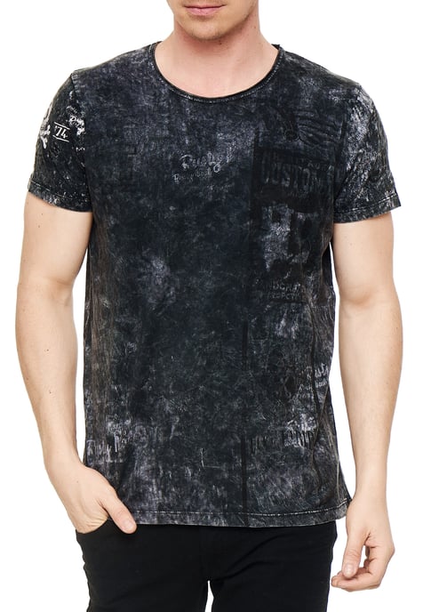 Washed Biker T-Shirt mit Front & Back Prints - Image 3