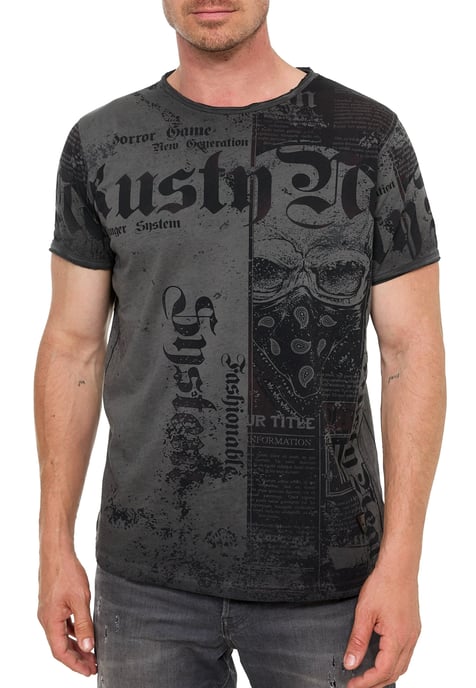 T-Shirt mit American-Skull Westside-Gang-Banger Print - Image 4
