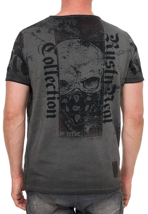 T-Shirt mit American-Skull Westside-Gang-Banger Print - Image 5