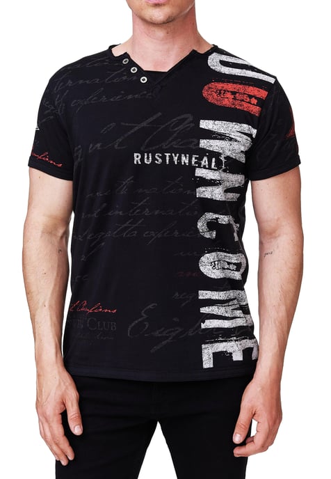 V-Neck T-Shirt mit Seitlichem Logo-Print - Image 4