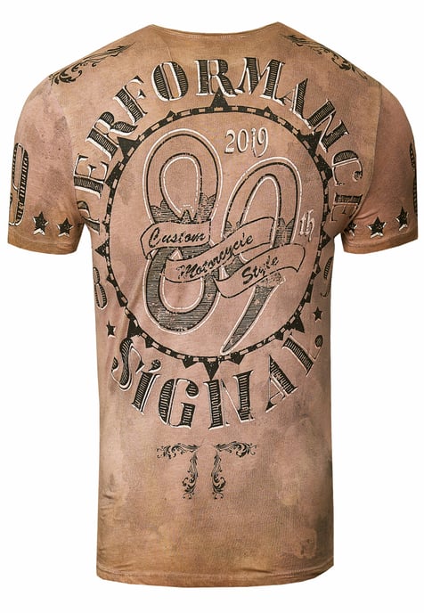 T-Shirt Verwaschen mit Skull-Print - Image 2