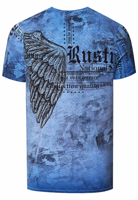 Biker T-Shirt Verwaschen mit All Over Prints - Image 2