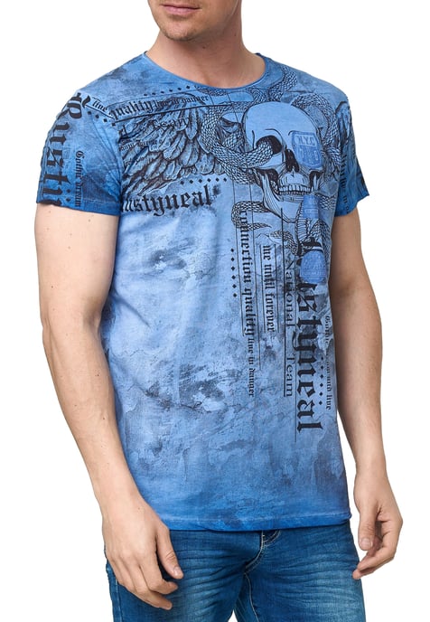 Biker T-Shirt Verwaschen mit All Over Prints - Image 3