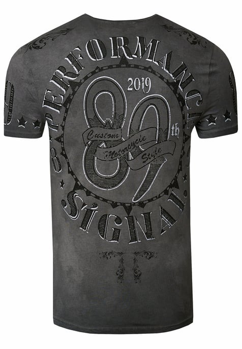 T-Shirt Verwaschen mit Skull-Print - Image 2