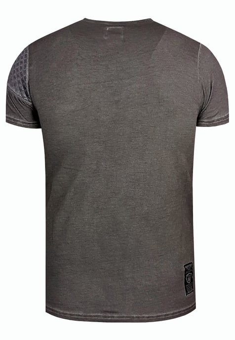 Oil-Washed T-Shirt mit Knopfleiste - Image 2