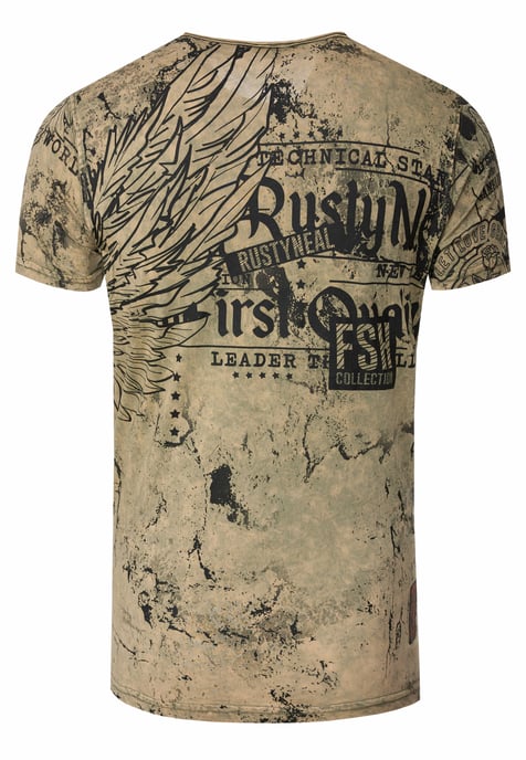 Verwaschenes T-Shirt mit "Flying-Skull" Print - Image 3