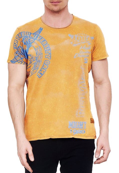Acid Washed T-Shirt mit Prints - Image 3